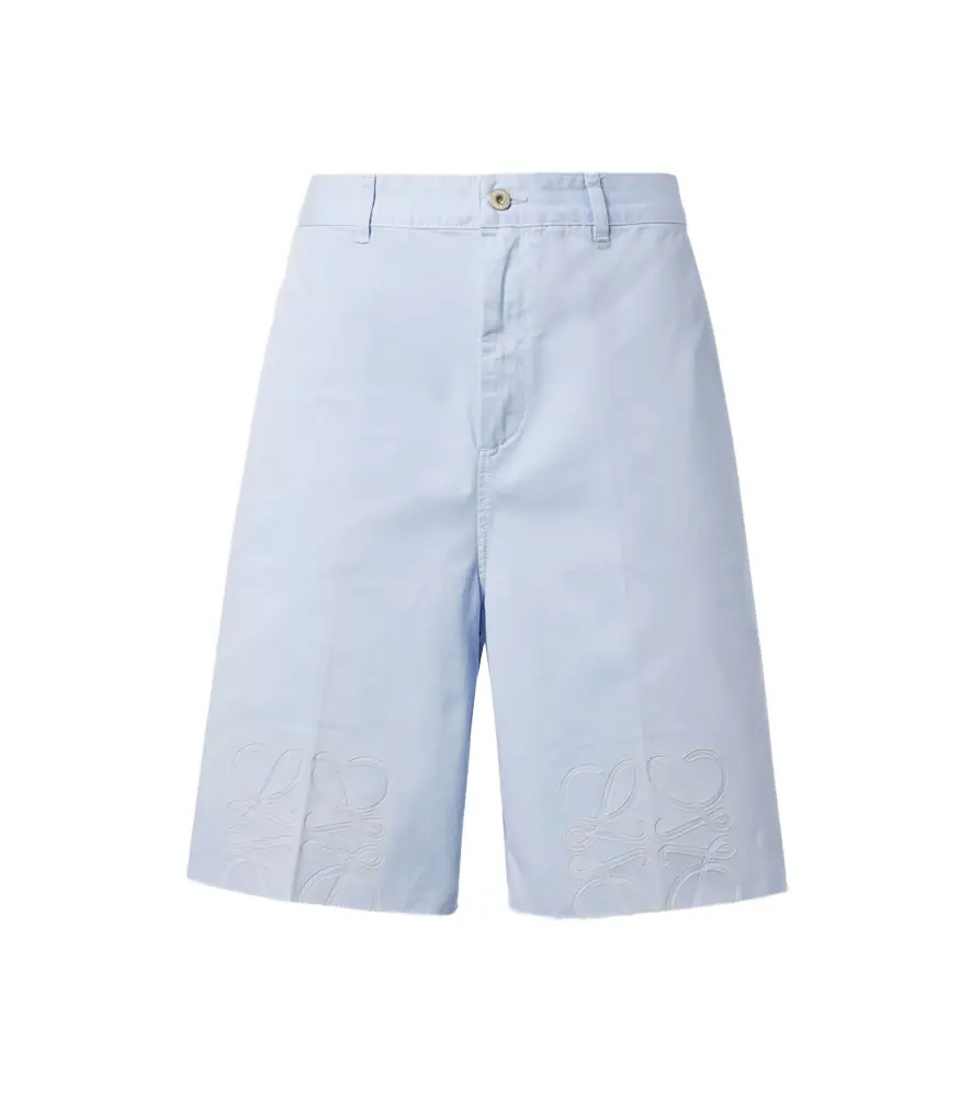 Loewe Paula's Ibiza Anagram cotton twill Bermuda shorts