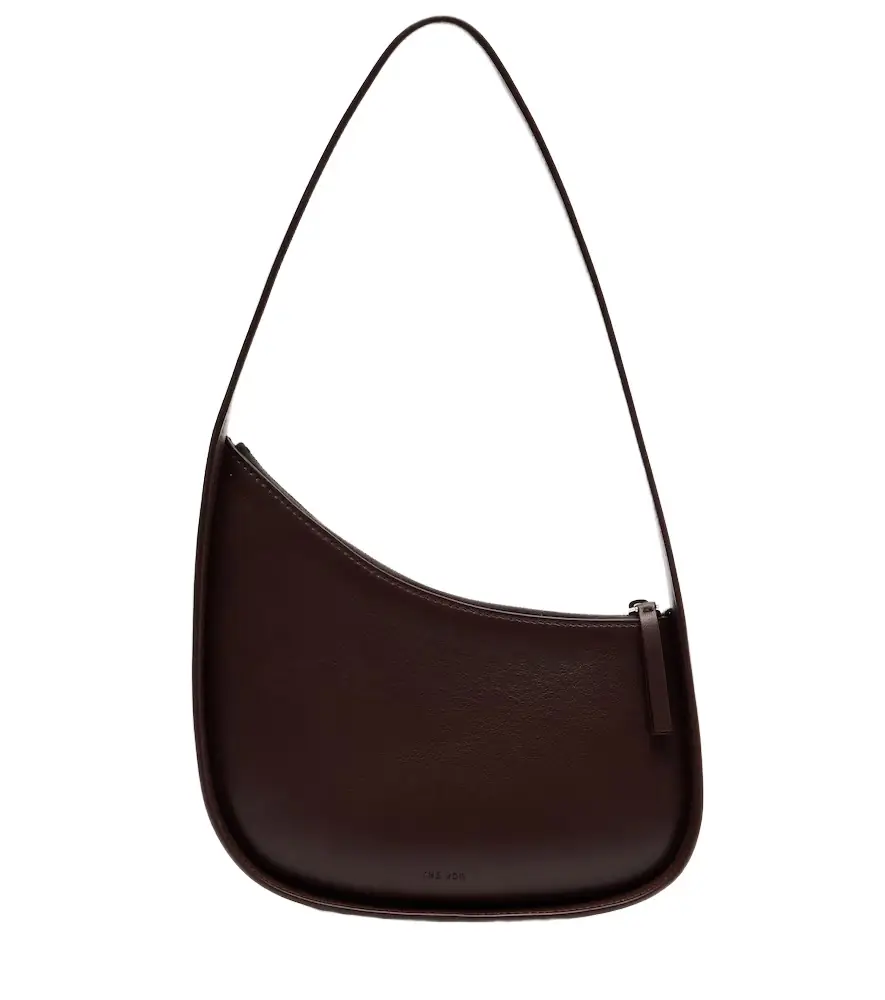 The Row Half Moon leather shoulder bag