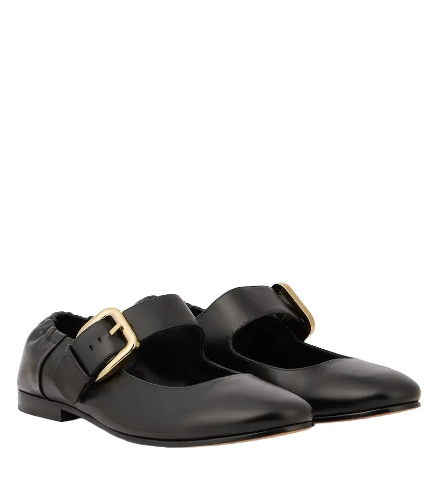 Bottega Veneta Astaire leather Mary Jane flats