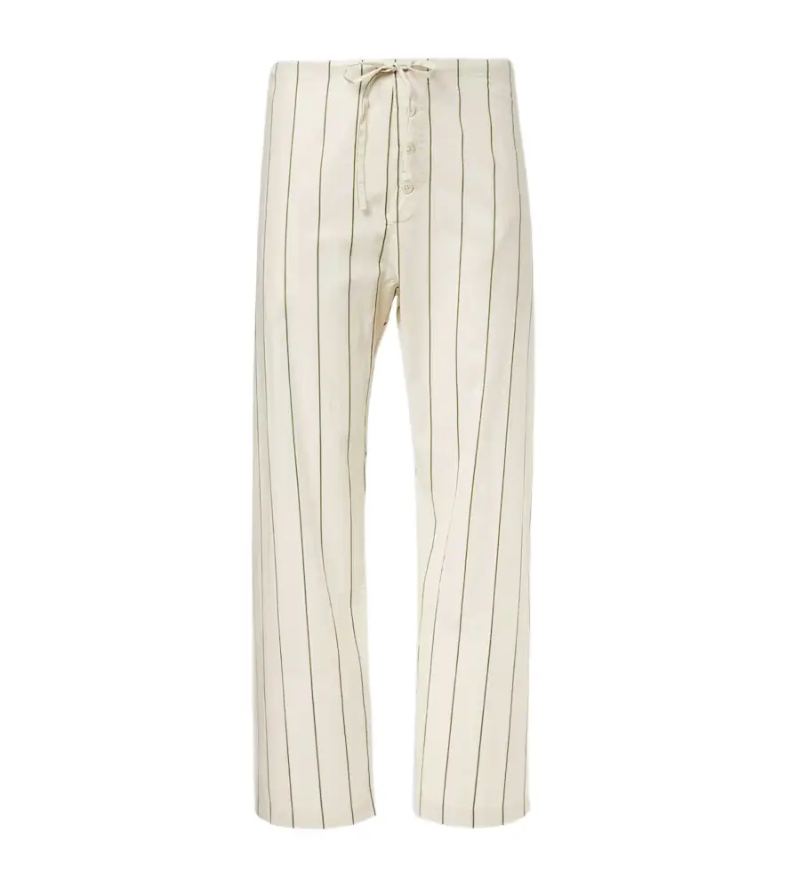 Bode Celery striped cotton pajama pants