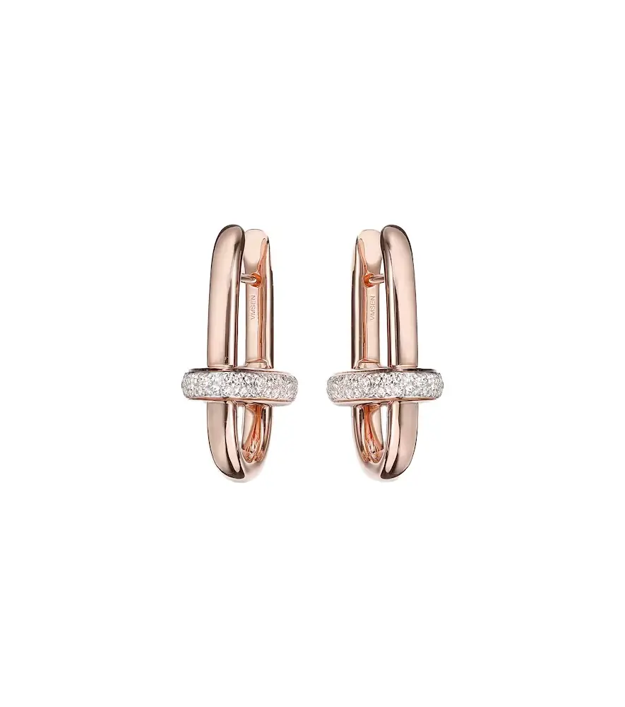 Pomellato Iconica 18kt rose gold earrings with diamonds