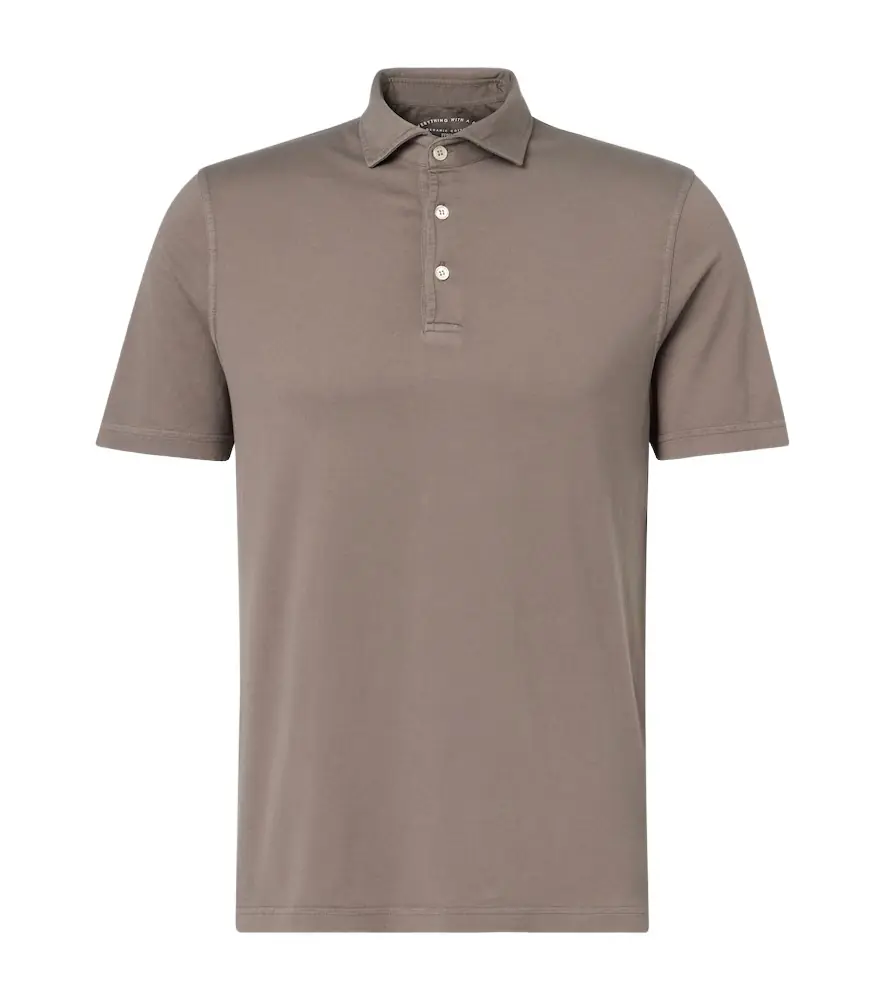Fedeli Zero cotton jersey polo shirt