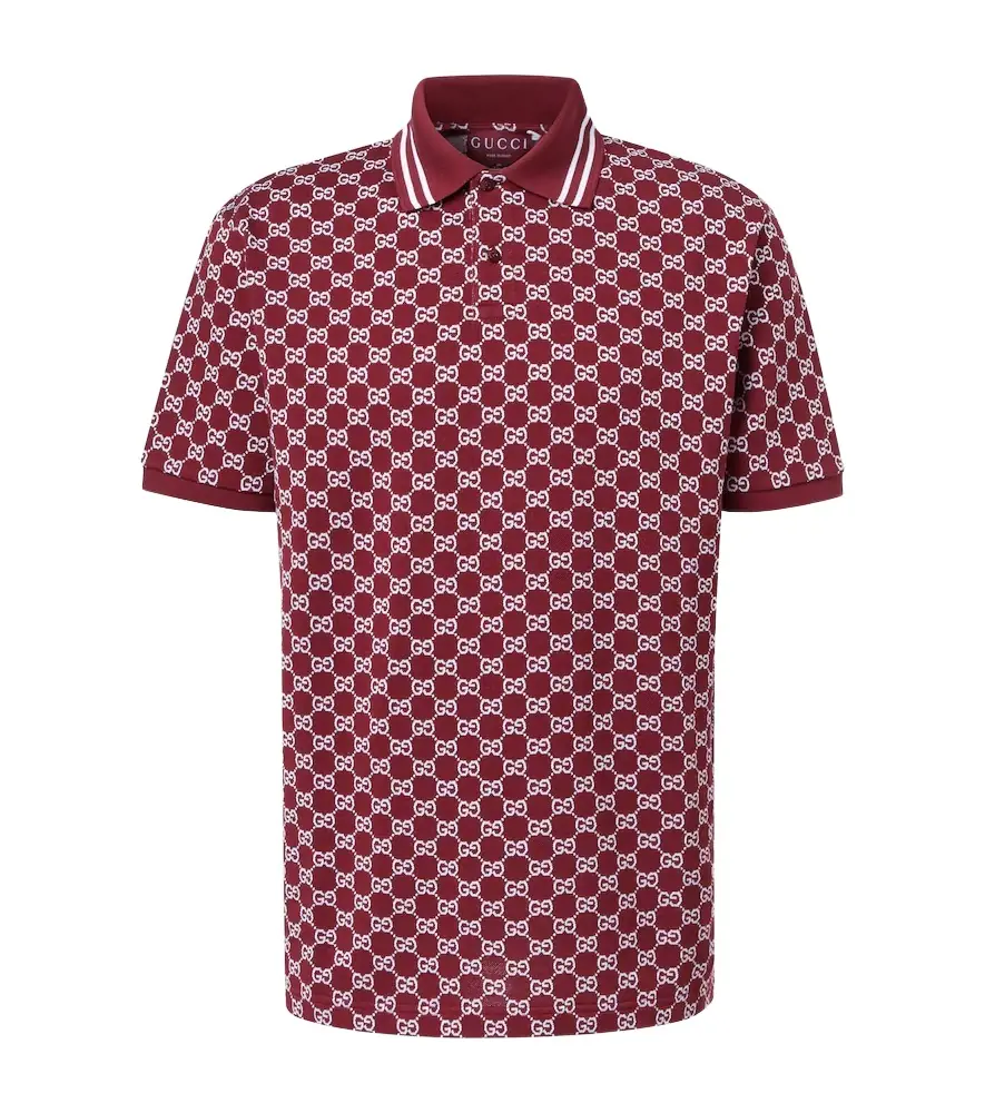 Gucci GG cotton piqué jacquard polo shirt