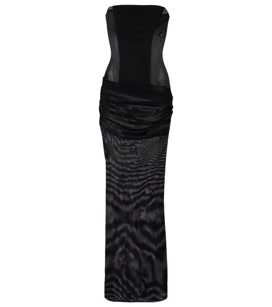 Alex Perry Sheer strapless corset dress
