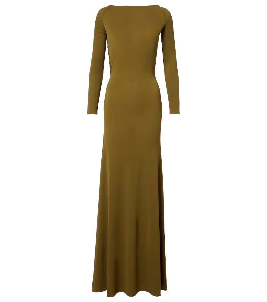 Alex Perry Draped open-back crêpe jersey gown