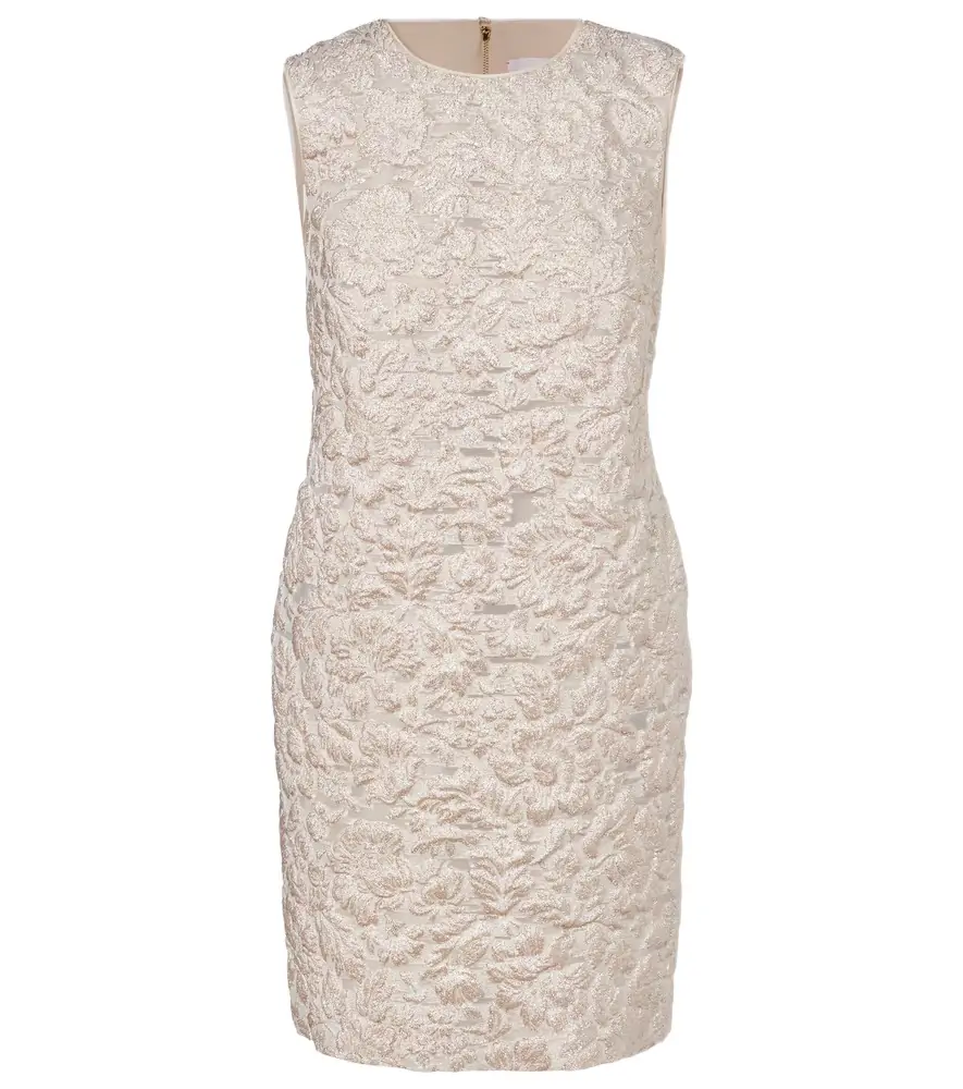 Carolina Herrera Lamé shift dress
