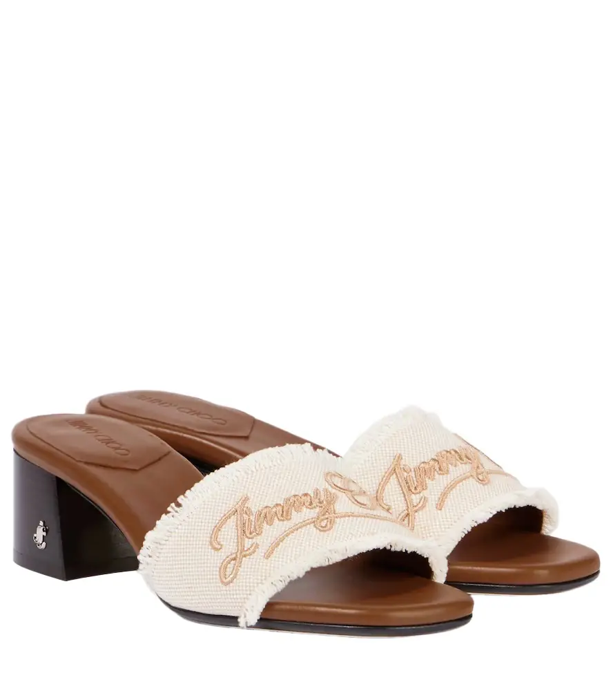 Jimmy Choo Joa embroidered mules - Women's Shoes