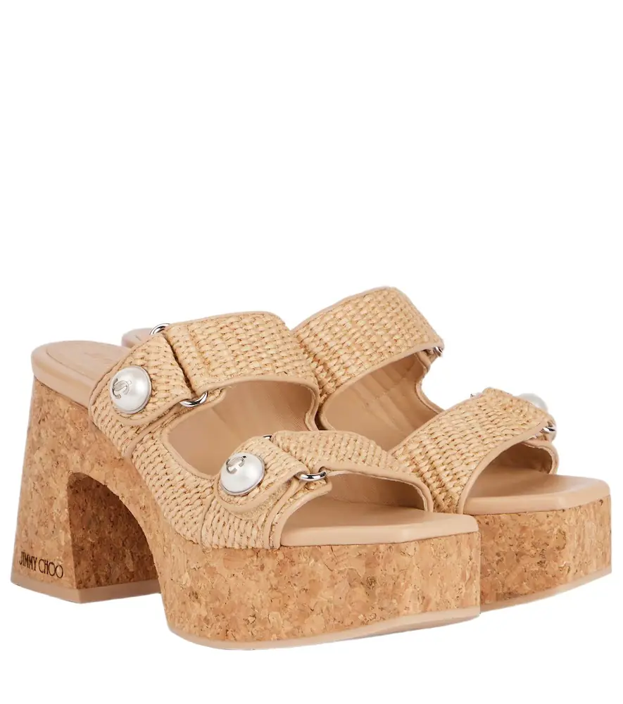 Jimmy Choo Fayence 95 platform mules - Women's Shoes