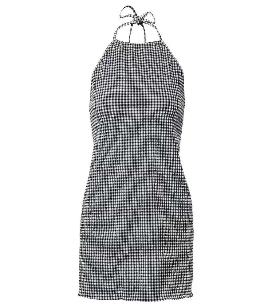 Hunza G Gingham seersucker minidress