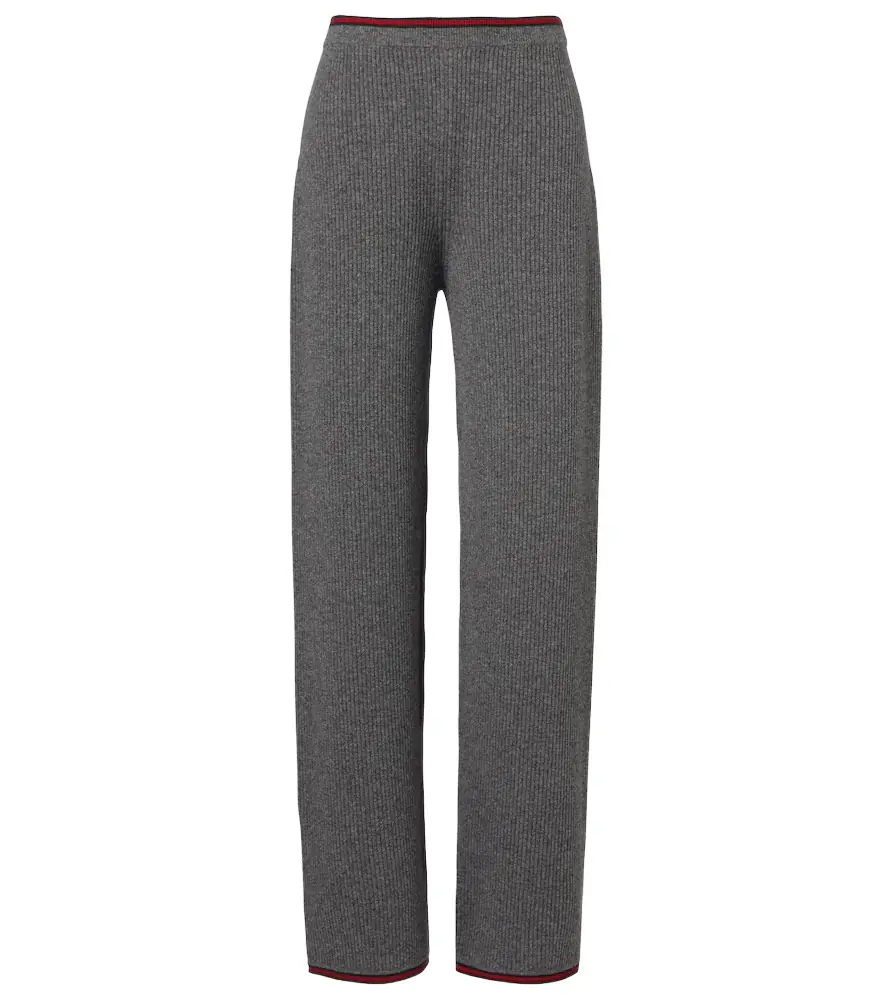 Gucci Ribbed-knit wool-blend pants