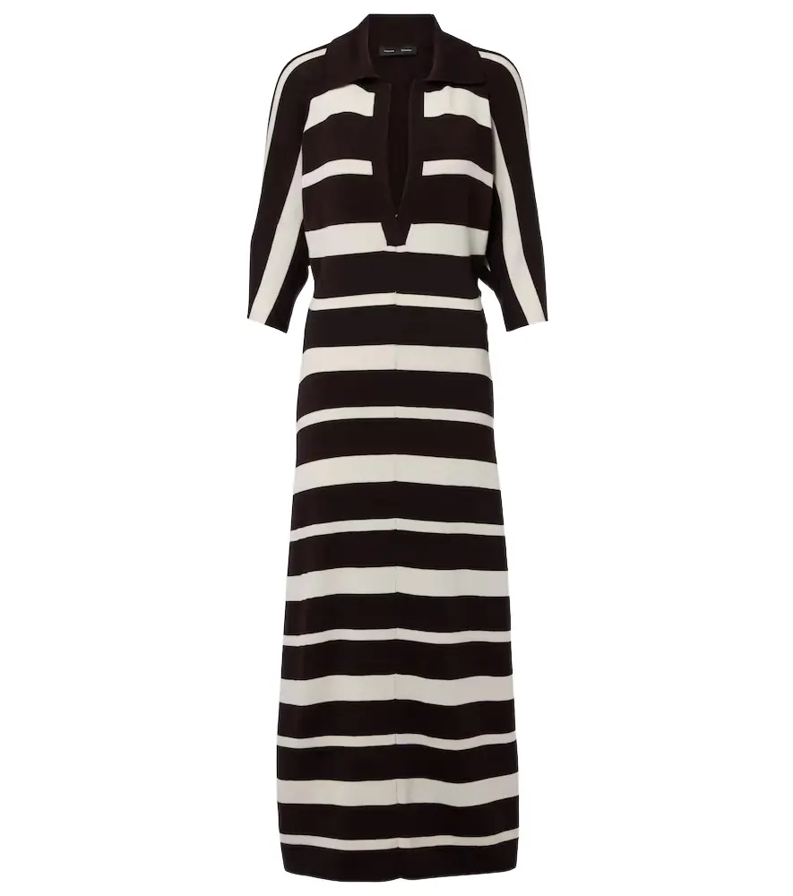 Proenza Schouler Solana striped wool and silk maxi dress