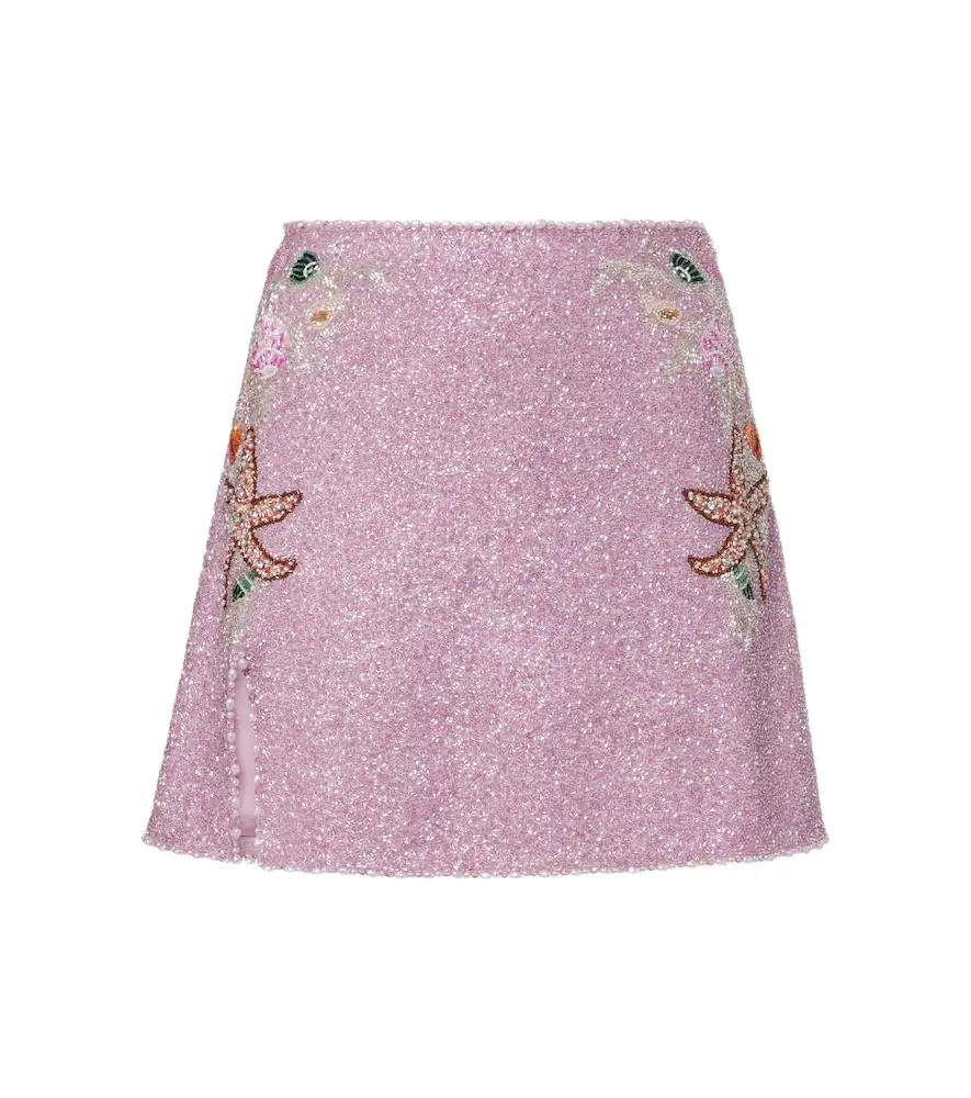 Clio Peppiatt Marina embellished miniskirt