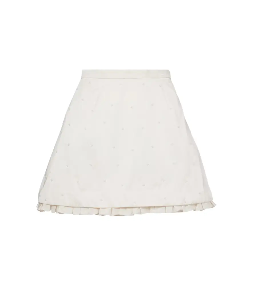 Clio Peppiatt Camelia embellished miniskirt