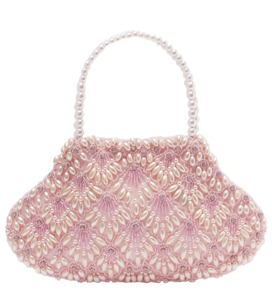 Clio Peppiatt Scallop Mini embellished tote bag