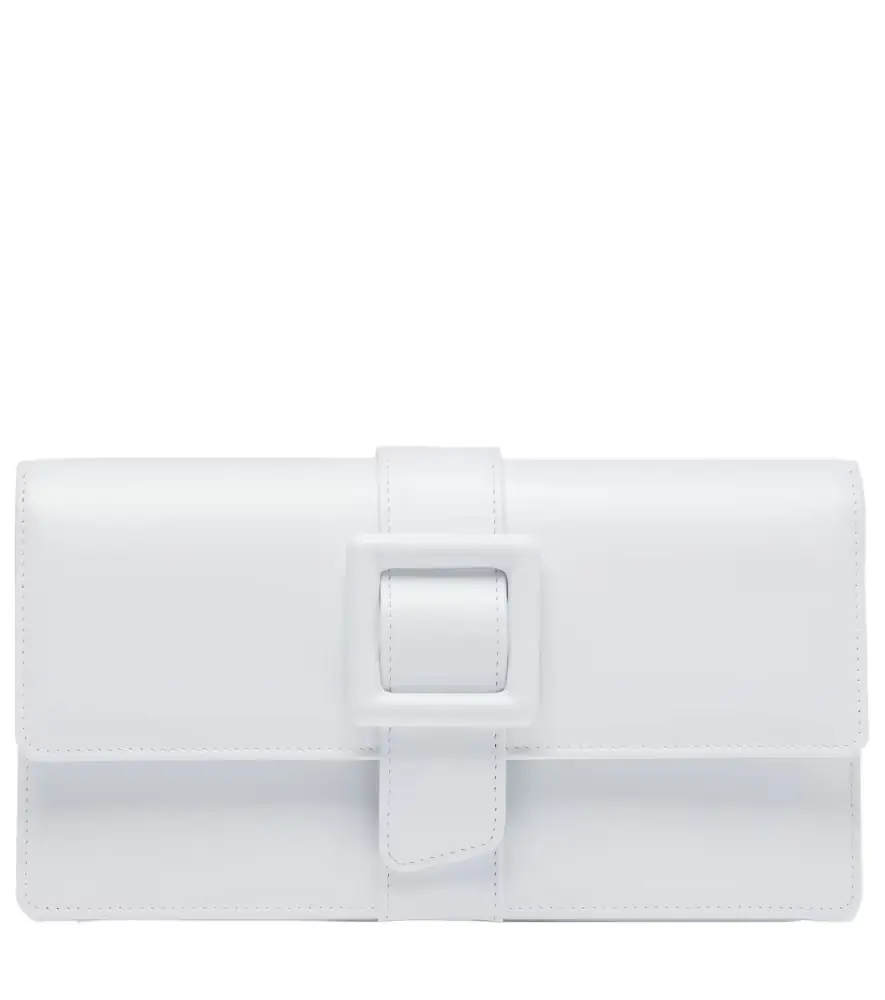 Manolo Blahnik Maygot leather clutch