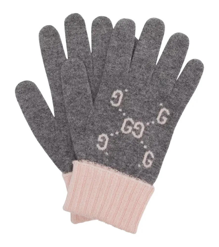 Gucci GG cashmere jacquard gloves