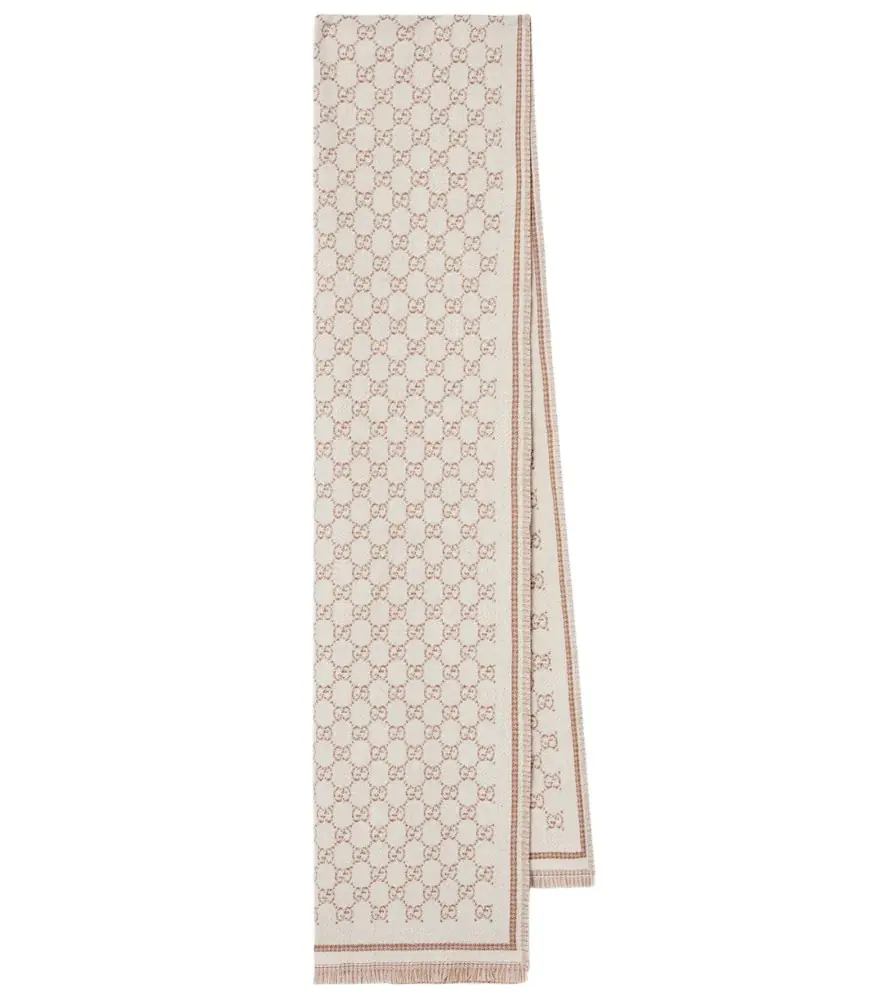 Gucci GG wool-blend jacquard scarf