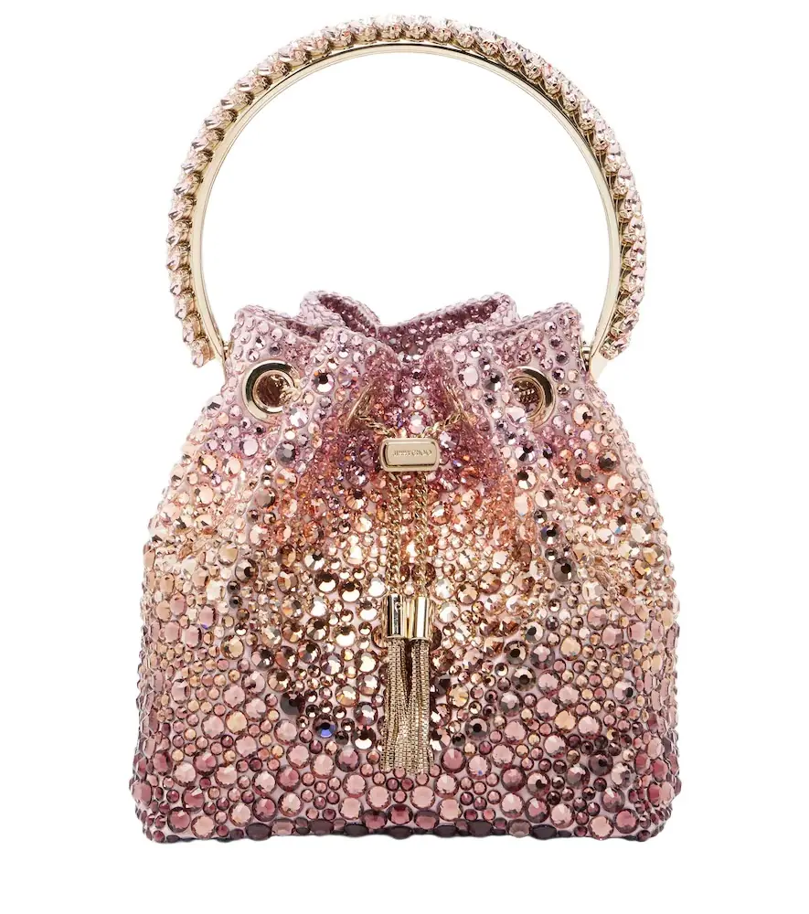 Jimmy Choo Bon Bon Micro embellished bucket bag