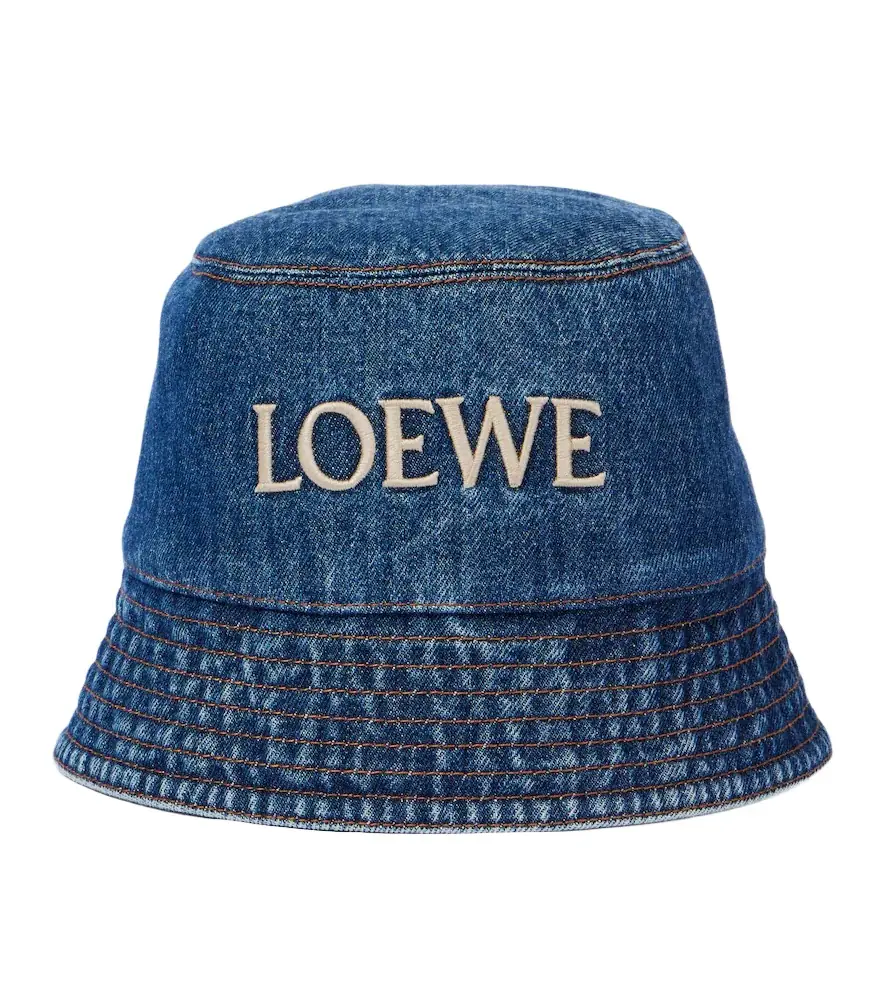 Loewe Paula's Ibiza logo denim bucket hat