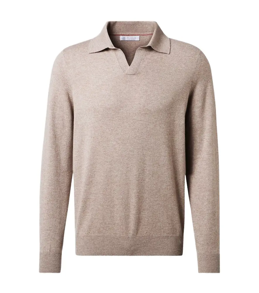 Brunello Cucinelli Cashmere polo sweater
