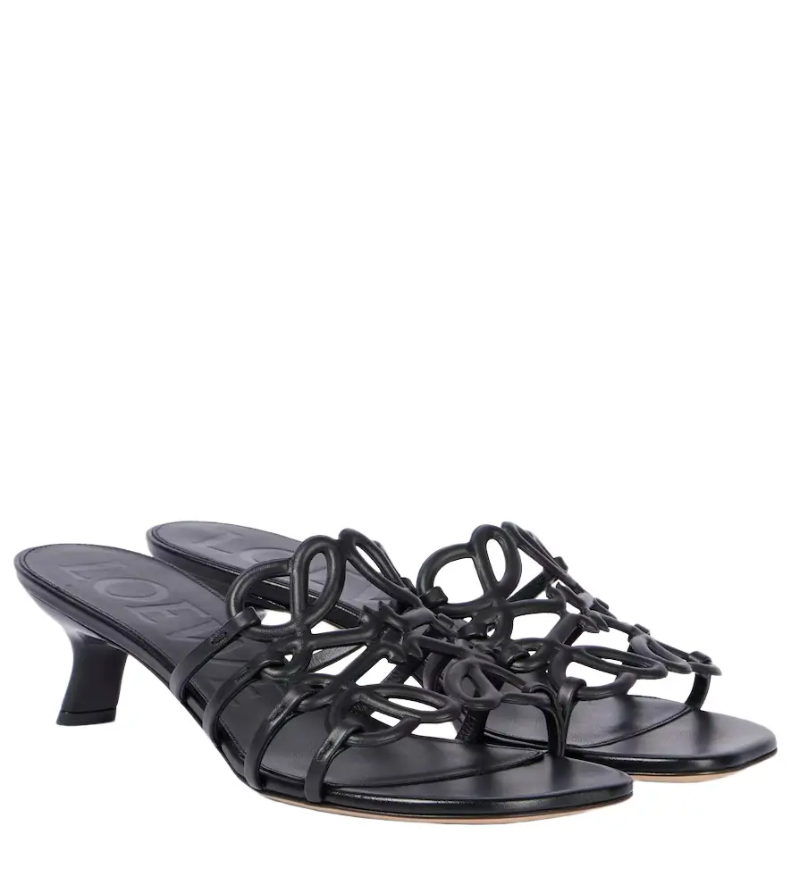 Loewe Paula's Ibiza Petal Anagram leather mules