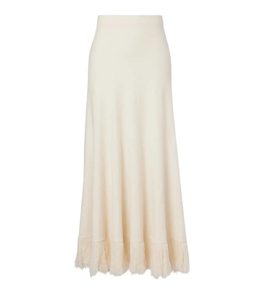 Bottega Veneta Knitted cotton-blend maxi skirt