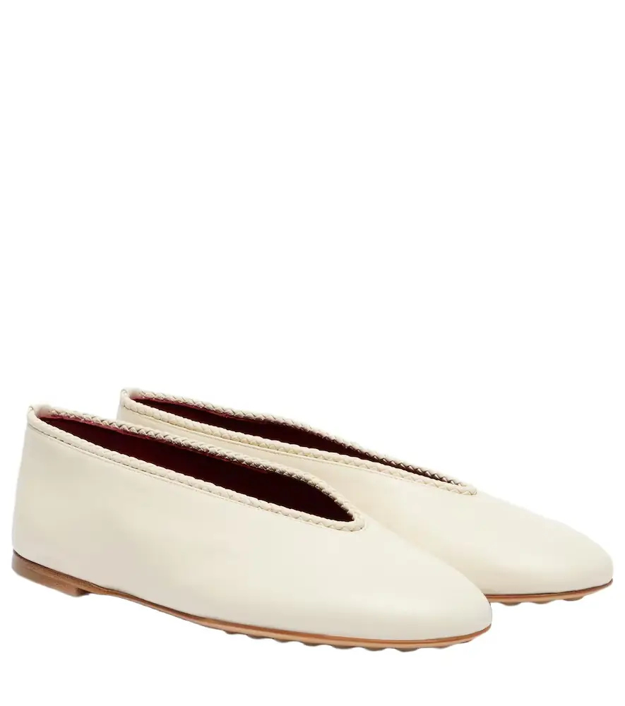 Bottega Veneta Rosa leather ballet flats