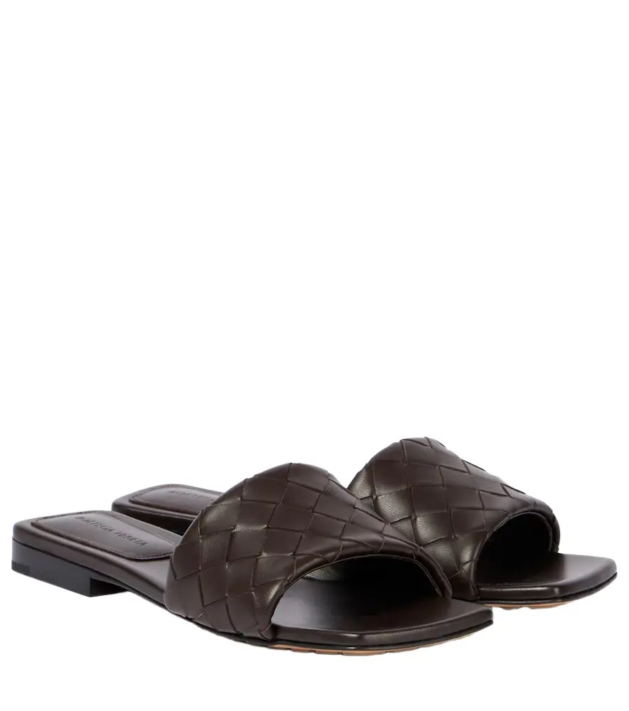 Bottega Veneta Parco Intrecciato leather mules