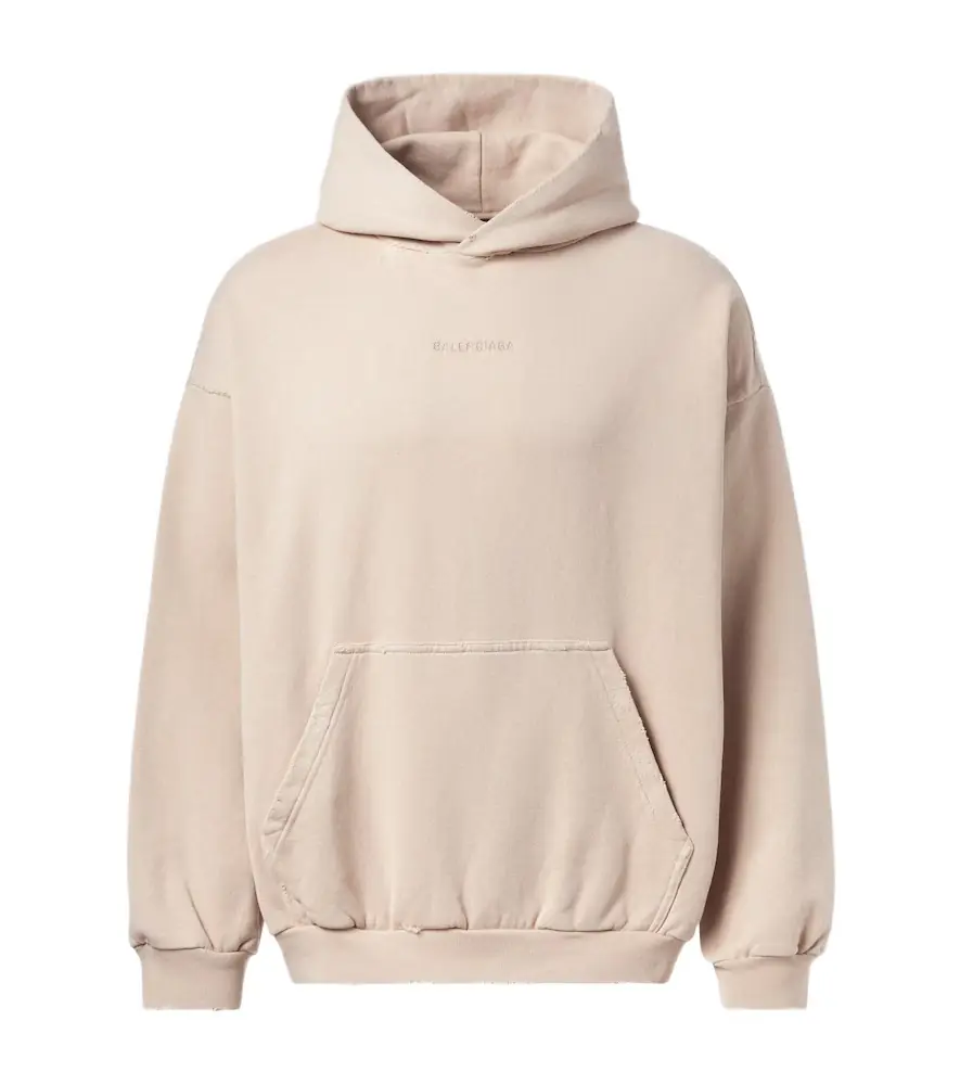 Balenciaga Logo cotton fleece hoodie