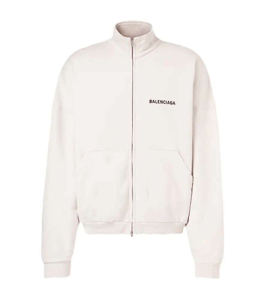 Balenciaga Logo cotton jersey track jacket
