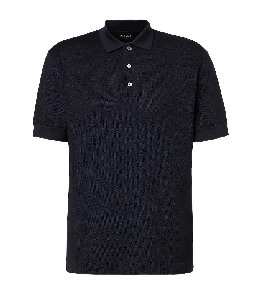 Zegna Cotton and silk polo shirt