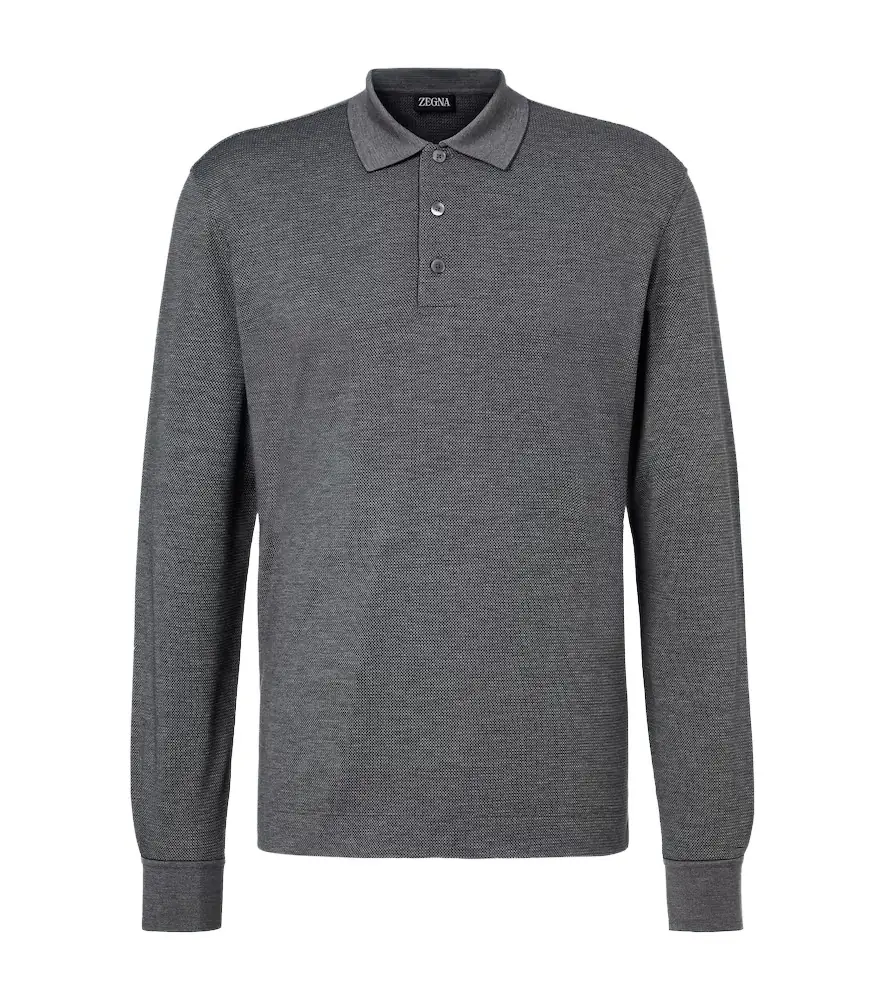 Zegna Cotton and silk polo shirt