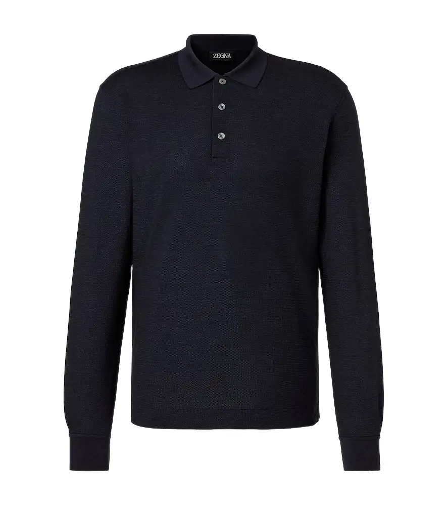 Zegna Cotton and silk polo shirt