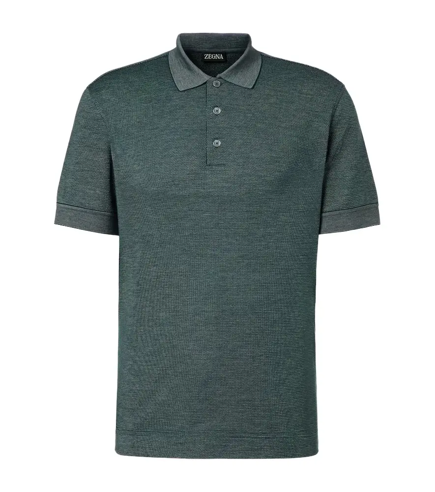 Zegna Cotton and silk polo shirt