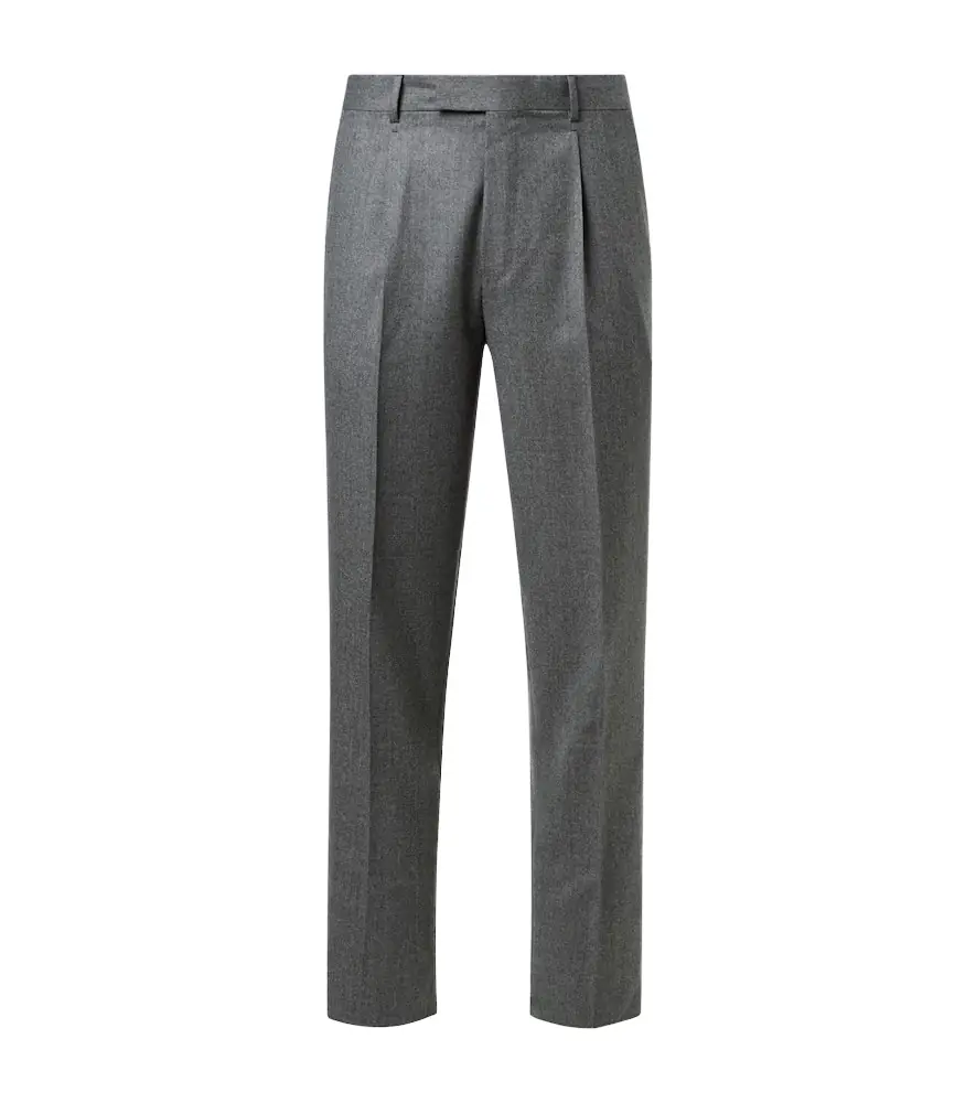 Zegna Wool flannel straight pants