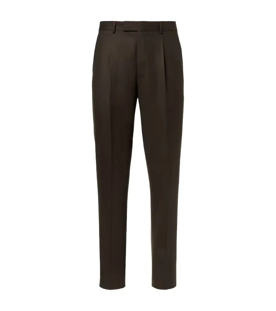 Zegna Wool flannel tapered pants