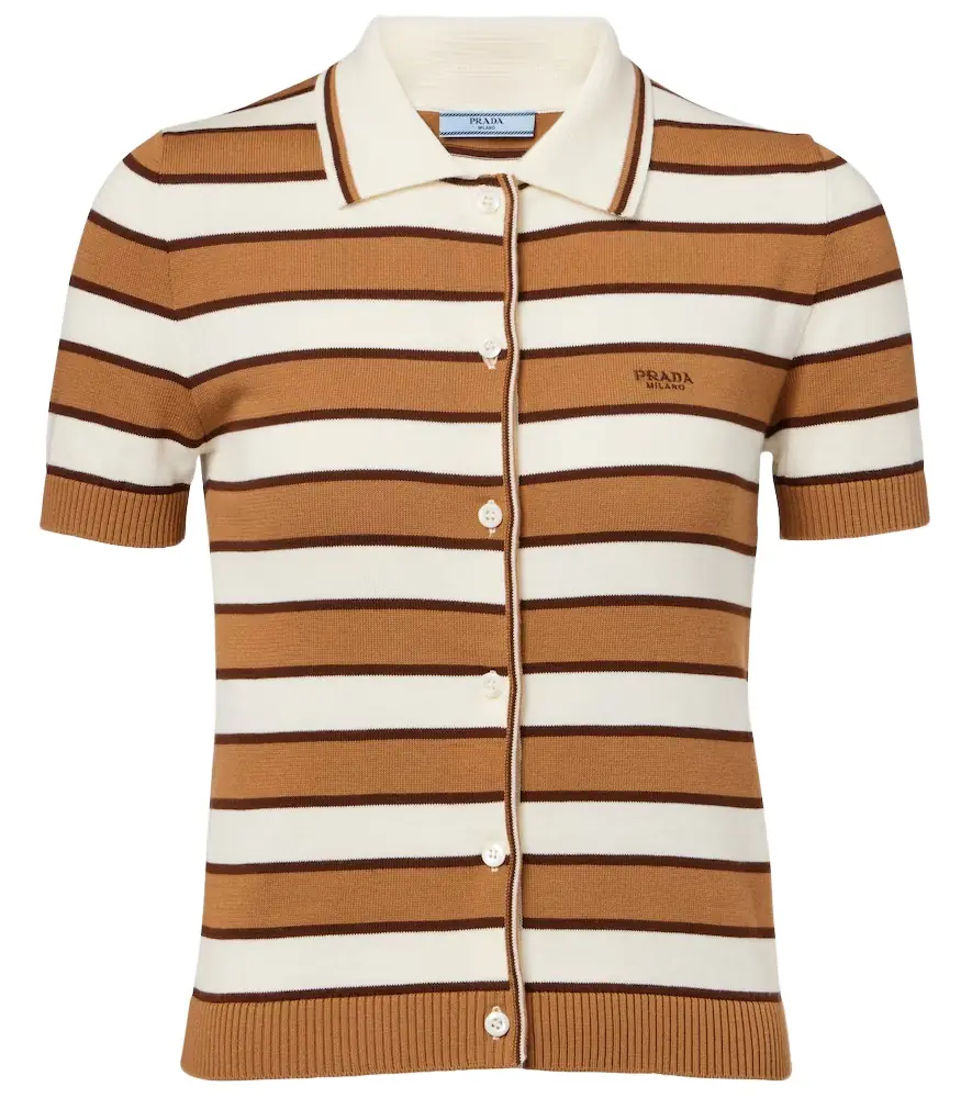 Prada Striped cotton top