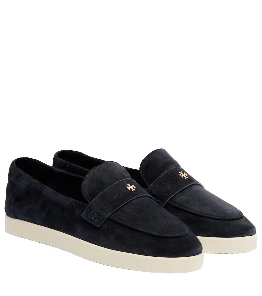 Tory Burch Double T suede loafers