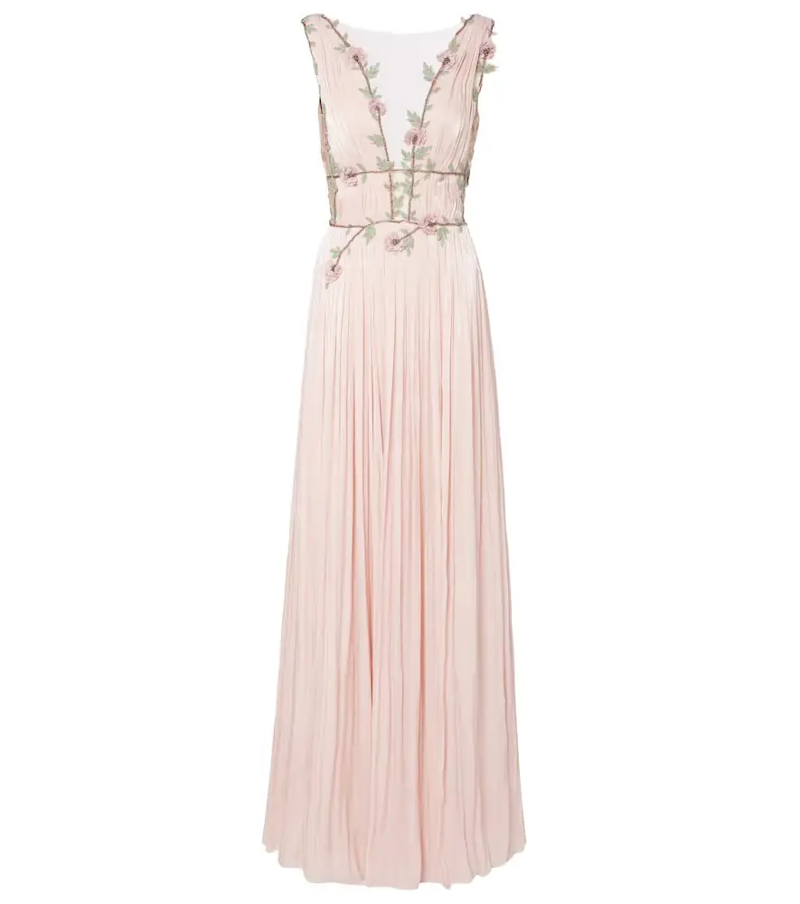 Costarellos Nalina embellished georgette gown