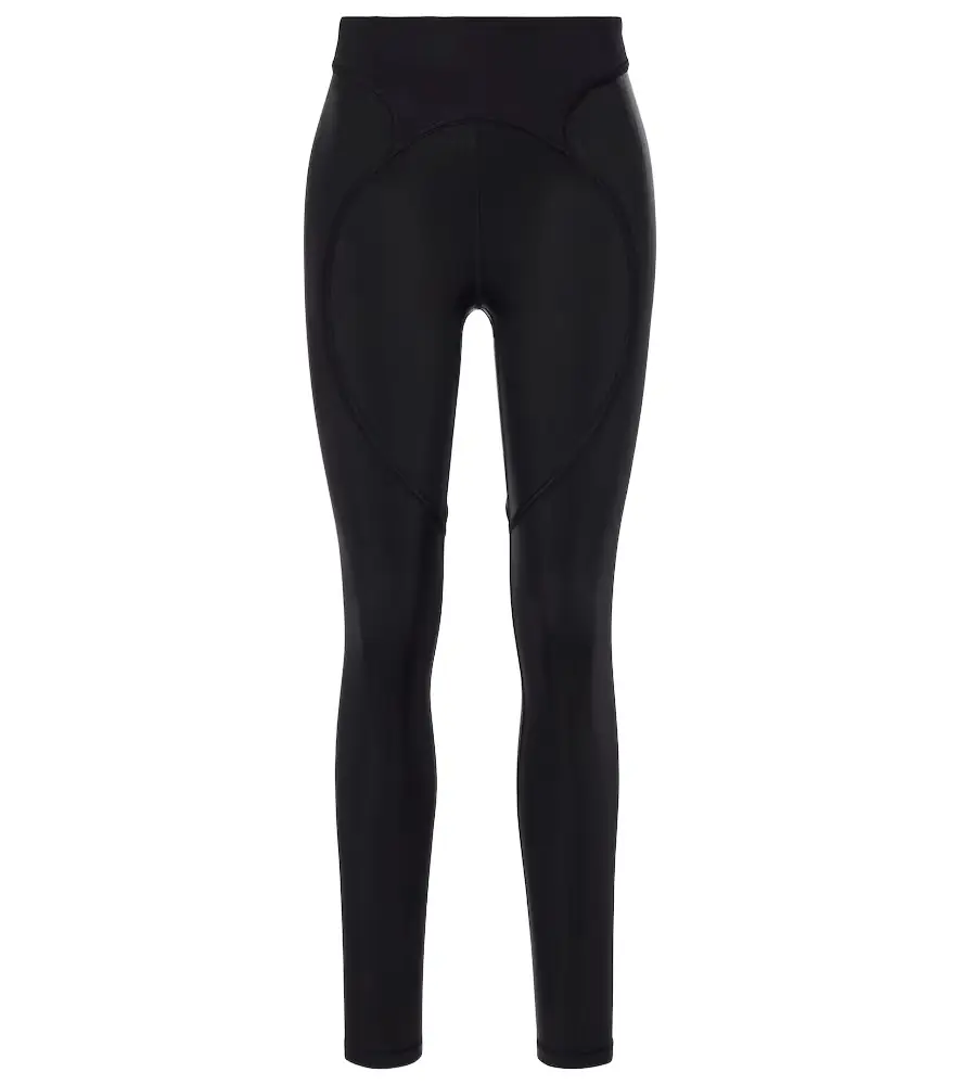 Adidas by Stella McCartney High-rise lamé leggings