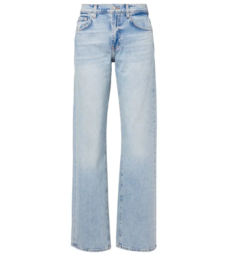 7 For All Mankind Tess mid-rise straight jeans