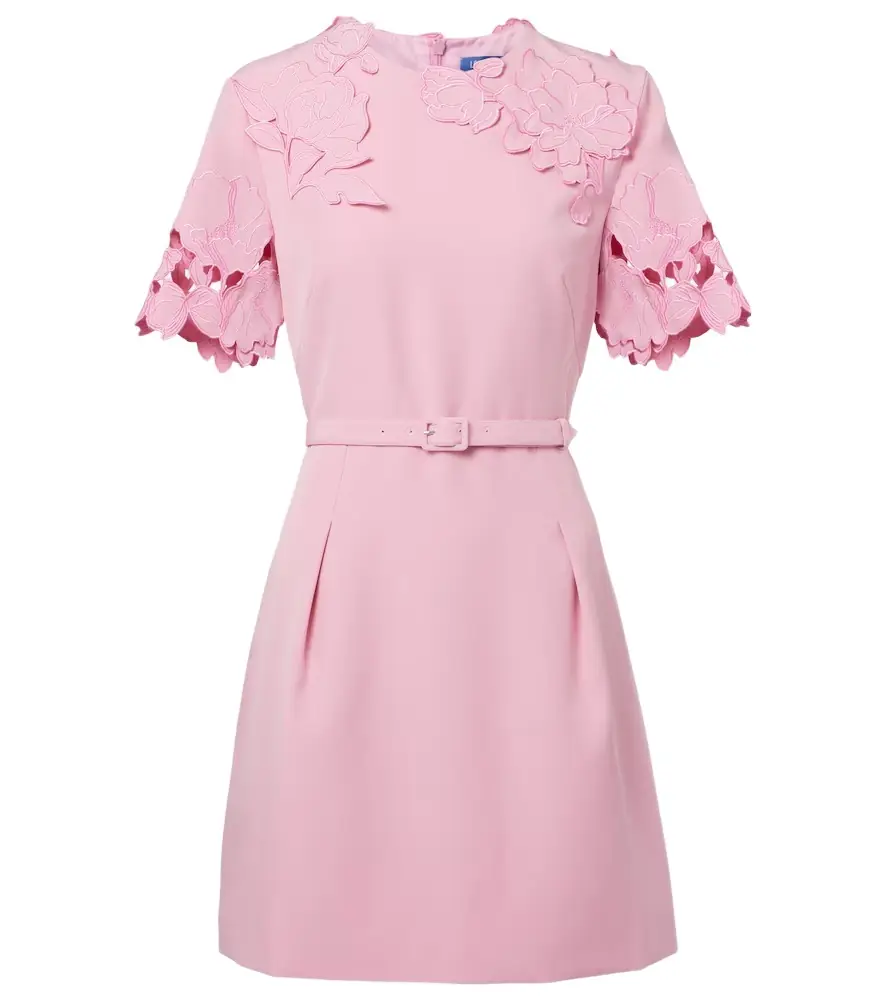 Leo Lin Aurelie floral-appliqué minidress