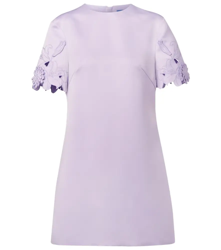 Leo Lin Aurie floral-appliqué minidress
