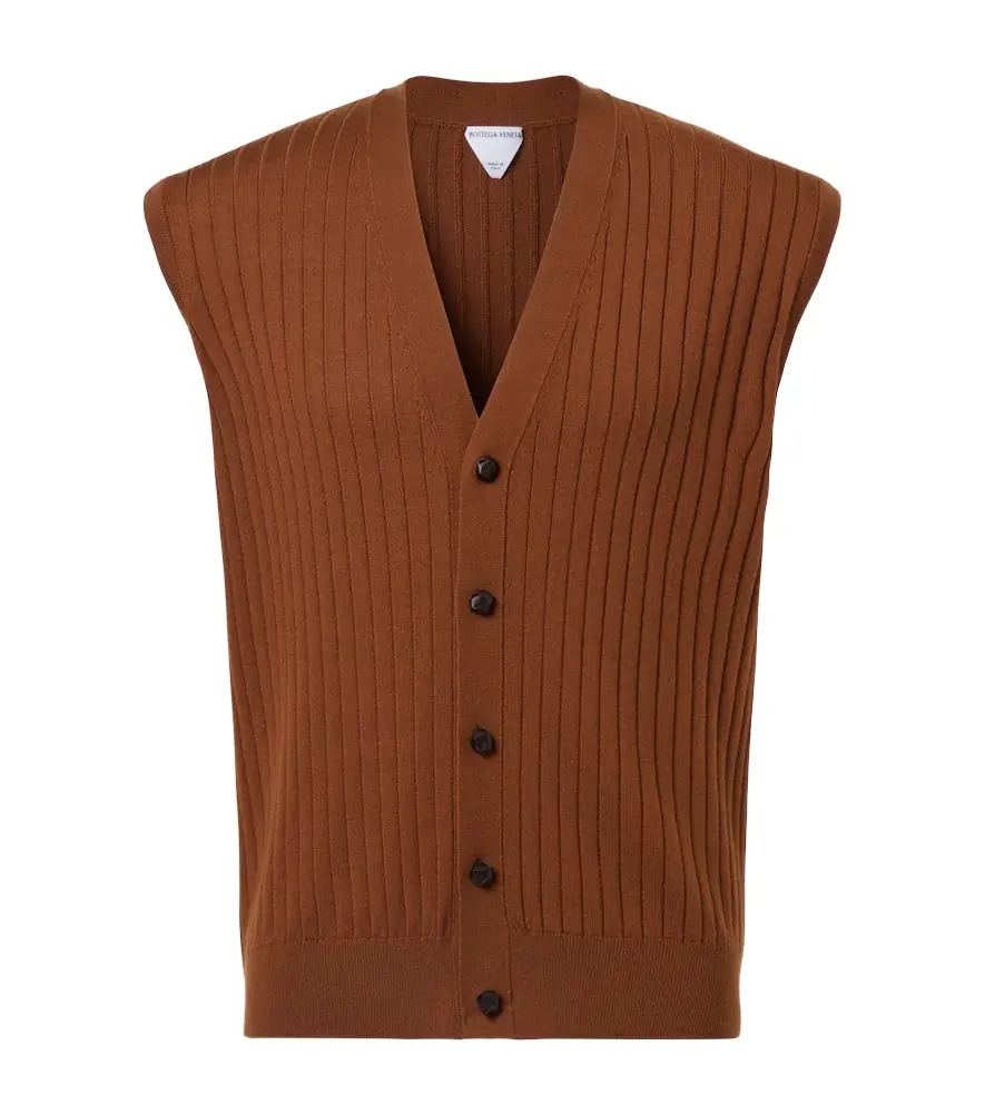 Bottega Veneta Ribbed-knit wool sweater vest