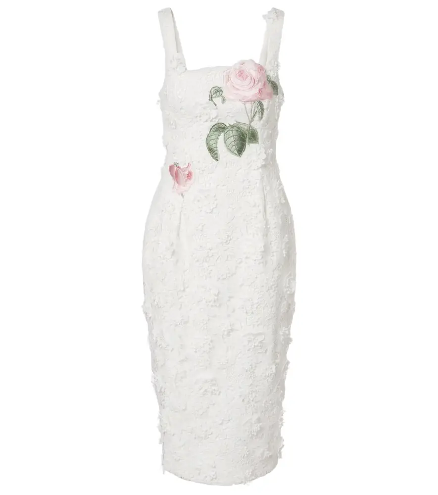 Leo Lin Bridal Larissa floral lace midi dress