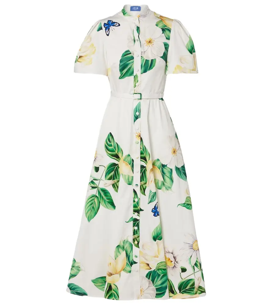 Leo Lin Bianca floral cotton shirt dress