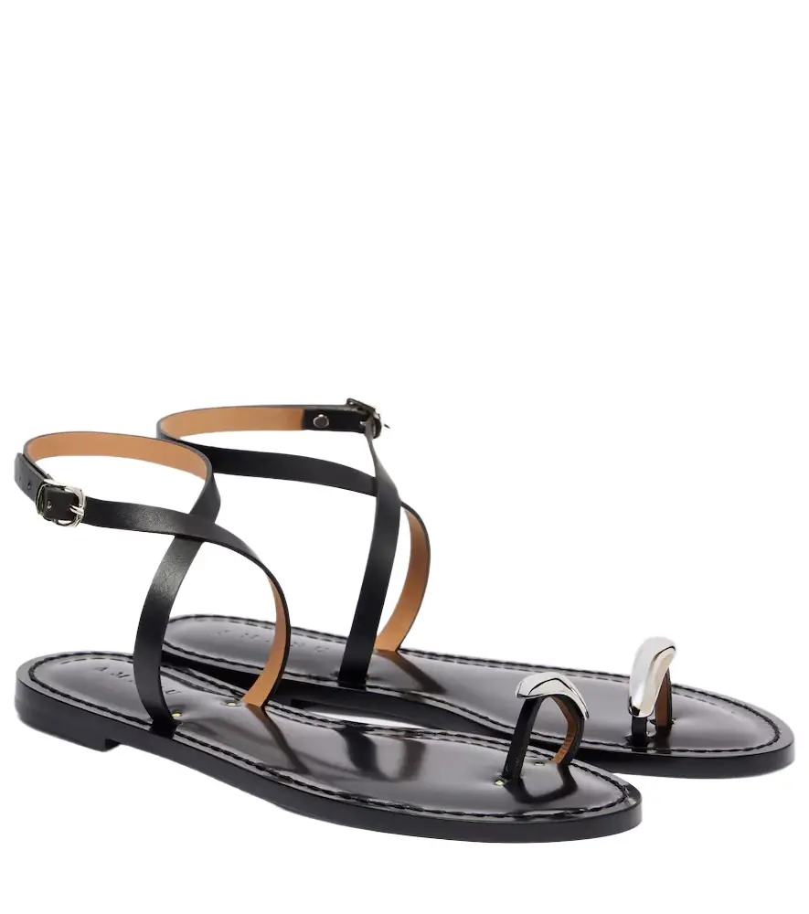 Amanu Kigali embellished leather sandals