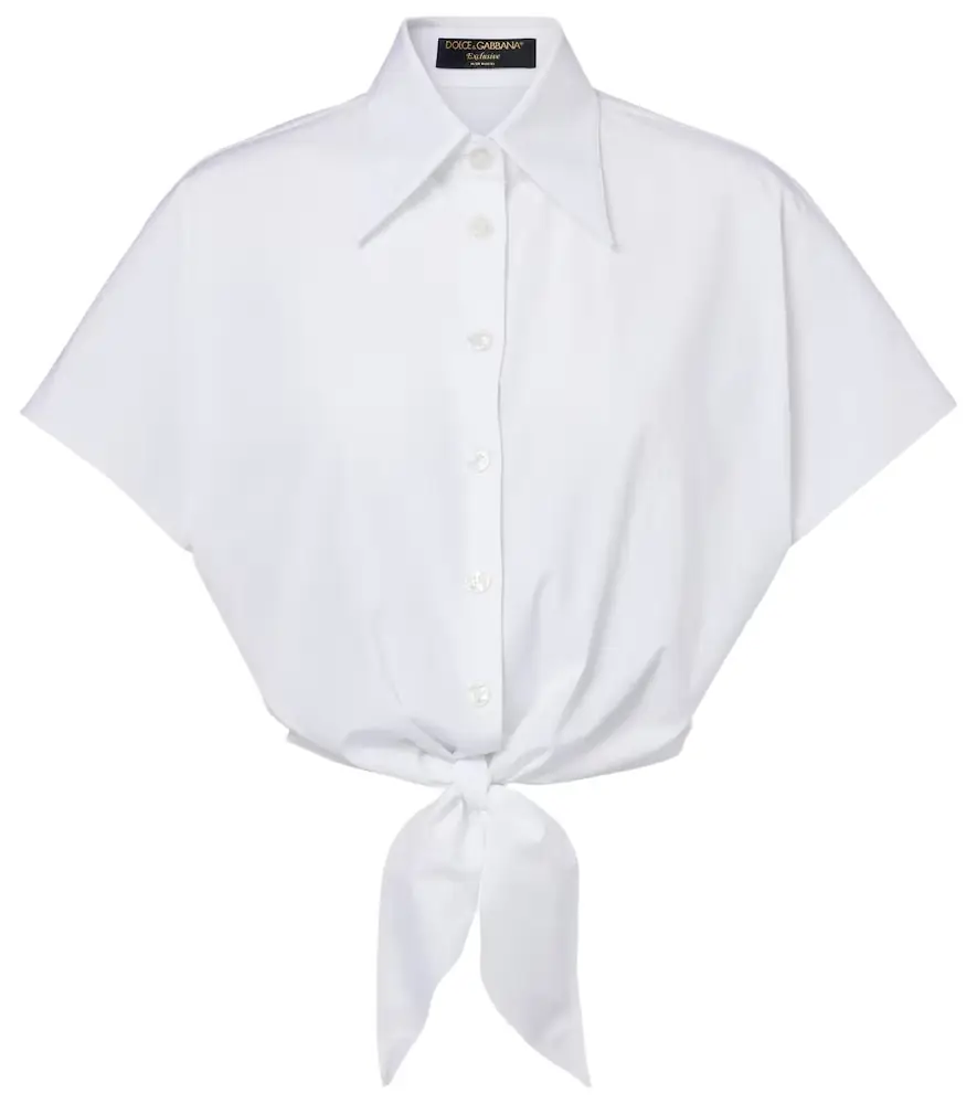 Dolce & Gabbana Cropped cotton-blend shirt