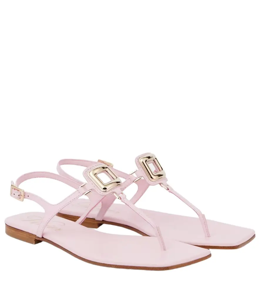 Roger Vivier Viv' By The Sea leather thong sandals
