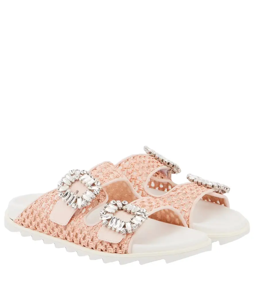 Roger Vivier Slidy Viv crystal-embellished sandals
